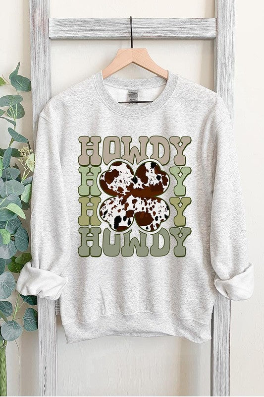 Howdy Western Graphic Fleece Sweatshirts Color Bear