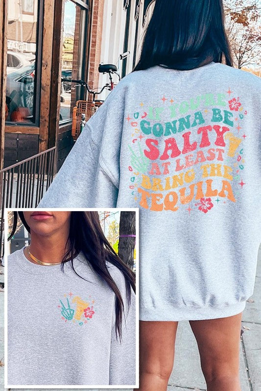 Tequila Front Back Graphic Fleece Sweatshirts Color Bear