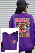 Tiger Front Back Graphic Fleece Sweatshirts Color Bear