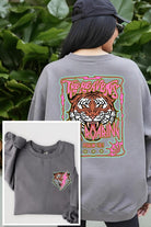 Tiger Front Back Graphic Fleece Sweatshirts Color Bear