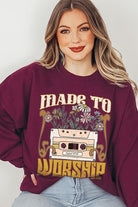 Worship Psalm Cassette Graphic Fleece Sweatshirts Color Bear