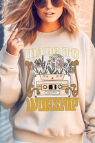 Worship Psalm Cassette Graphic Fleece Sweatshirts Color Bear