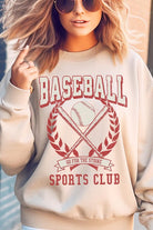 Baseball Sports Club Graphic Fleece Sweatshirts Color Bear