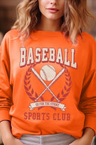 Baseball Sports Club Graphic Fleece Sweatshirts Color Bear