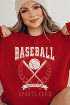 Baseball Sports Club Graphic Fleece Sweatshirts Color Bear