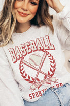 Baseball Sports Club Graphic Fleece Sweatshirts Color Bear