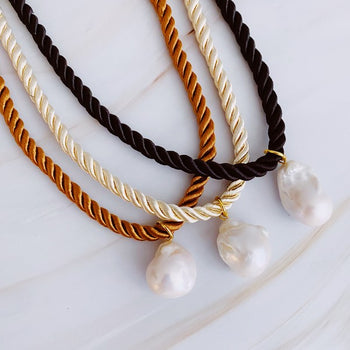 Satin Rope Baroque Pearl Necklace Ellison and Young