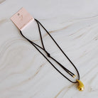 Black Leather Teardrop Necklace Ellison and Young