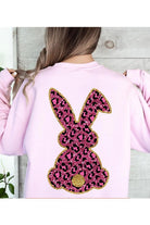 Easter Bunny Faux Glitter Back Graphic Sweatshirts Color Bear