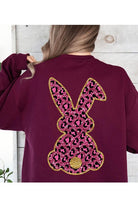 Easter Bunny Faux Glitter Back Graphic Sweatshirts Color Bear