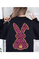 Easter Bunny Faux Glitter Back Graphic Sweatshirts Color Bear