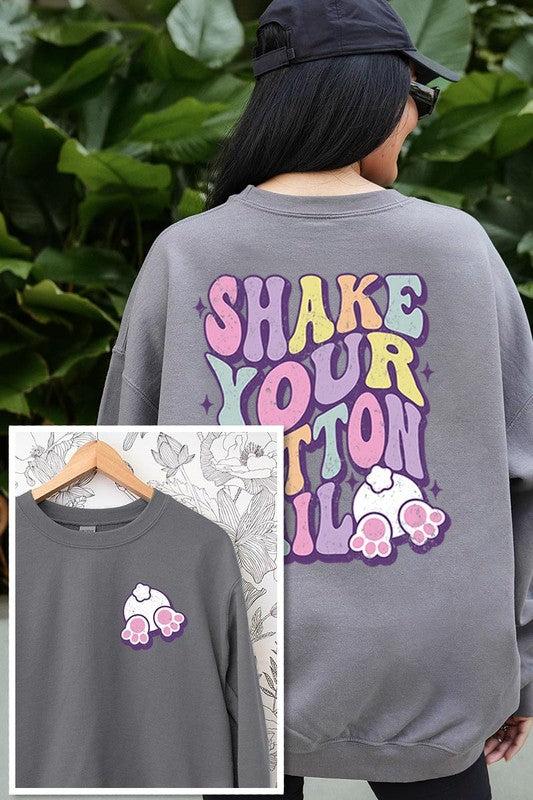 Tail Easter Front Back Graphic Fleece Sweatshirts Color Bear