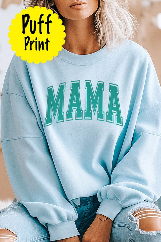 Puff Print Teal Mama Graphic Sweatshirt Cali Boutique