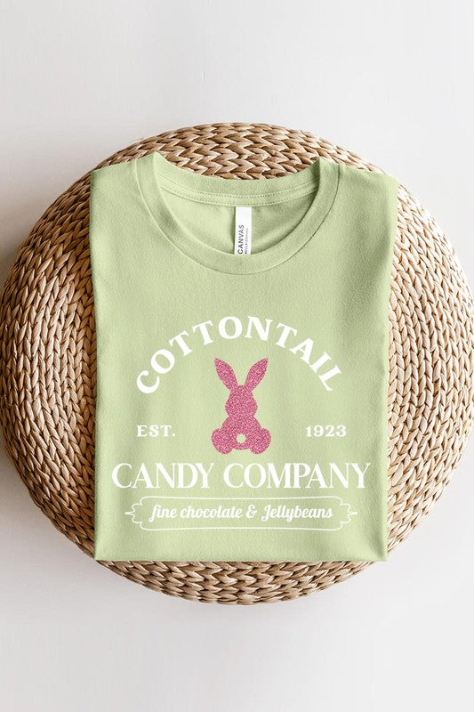 Cotton Tail Easter Bunny Glitter Graphic T Shirts Color Bear