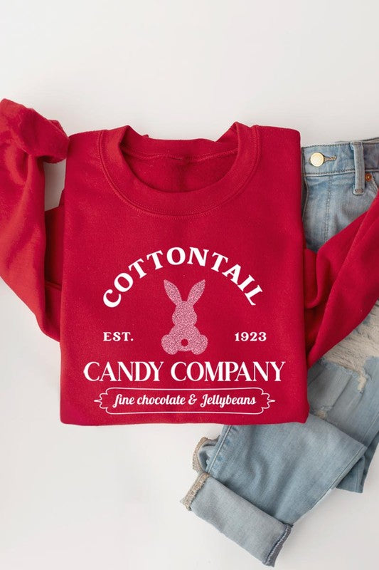 Easter Bunny Glitter Graphic Fleece Sweatshirts Color Bear