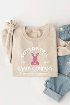 Easter Bunny Glitter Graphic Fleece Sweatshirts Color Bear