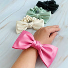 Satin Bow Tie Hair Scrunch Ellison and Young