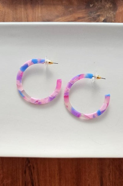 Camy Hoops - Cotton Candy Spiffy & Splendid