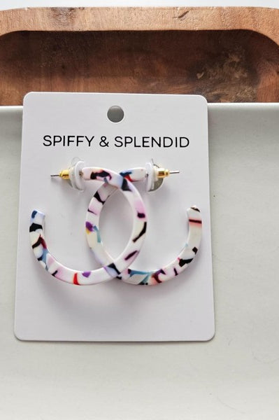 Camy Hoops - Marble Confetti Spiffy & Splendid
