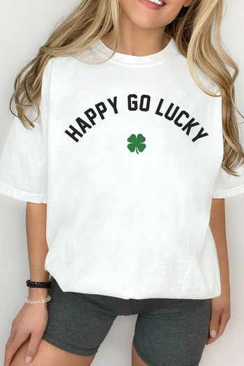 HAPPY GO LUCKY ST PATRICKS GRAPHIC TEE ALPHIA