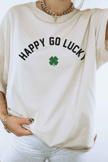 HAPPY GO LUCKY ST PATRICKS GRAPHIC TEE ALPHIA