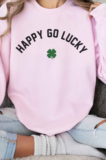 HAPPY GO LUCKY ST PATRICKS GRAPHIC SWEATSHIRT ALPHIA