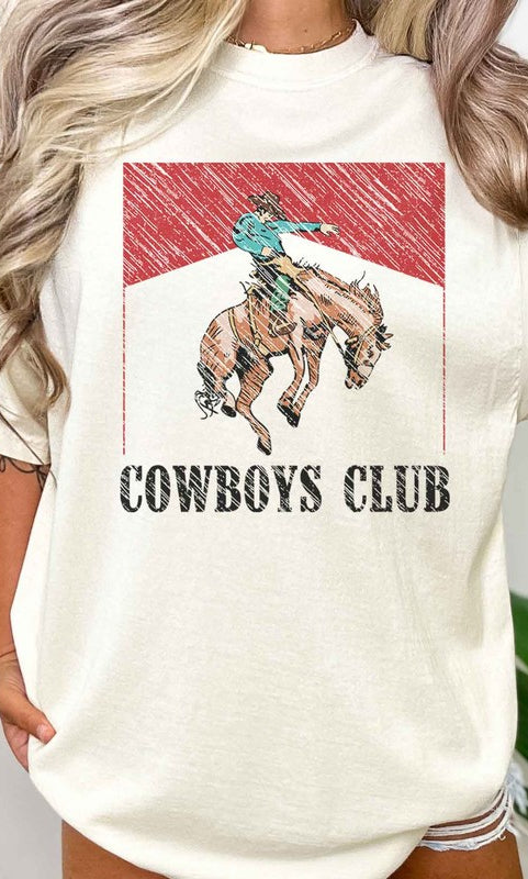 COWBOYS CLUB OVERSIZED GRAPHIC TEE ROSEMEAD LOS ANGELES CO