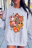 Smile Face Basketball Graphic Fleece Sweatshirts Color Bear