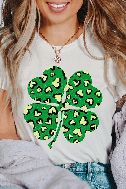 Four Leaf Clover St Patricks Day Graphic T Shirts Color Bear
