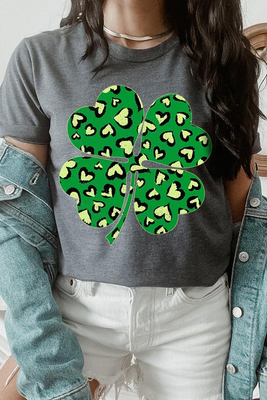 Four Leaf Clover St Patricks Day Graphic T Shirts Color Bear