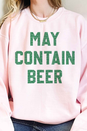 MAY CONTAIN BEER ST PATRICKS OVERSIZED SWEATSHIRT ALPHIA