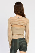 DISTRESSED SWEATER TUBE TOP Emory Park