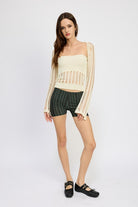 DISTRESSED SWEATER TUBE TOP Emory Park