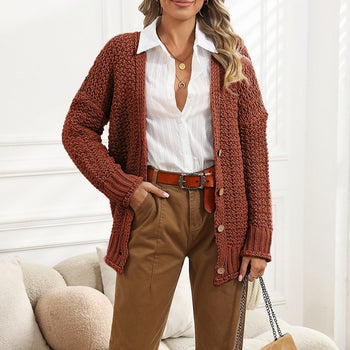 chunky cable knit oversize cardigan EG fashion