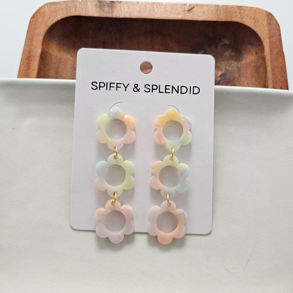 Delilah Earrings - Pastel Rainbow Spiffy & Splendid