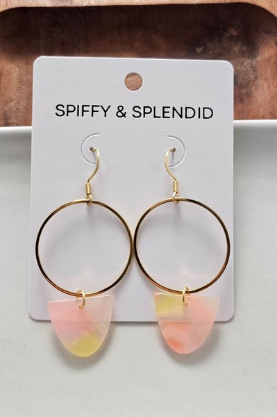 Iris Earrings Large - Iridescent Neon Spiffy & Splendid