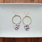 Iris Earrings Large - Marble Confetti Spiffy & Splendid