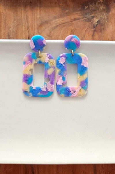 Margot Earrings - Watercolor Spiffy & Splendid