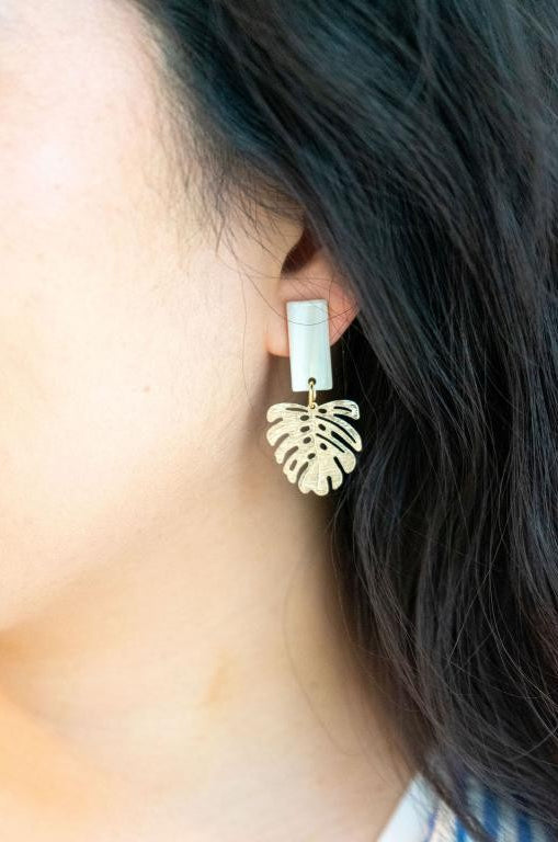 Mini Belize Earrings - Ivory Spiffy & Splendid