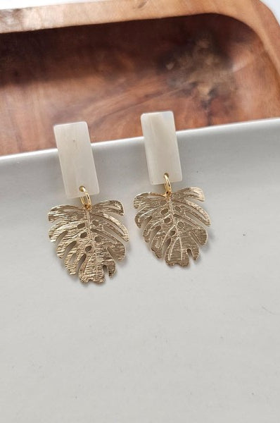 Mini Belize Earrings - Ivory Spiffy & Splendid