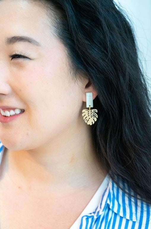 Mini Belize Earrings - Ivory Spiffy & Splendid