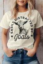 Easily Distracted by Goats, Farm Graphic Tee Rebel Stitch