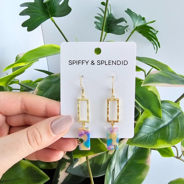 Raya Earrings - Watercolor Spiffy & Splendid