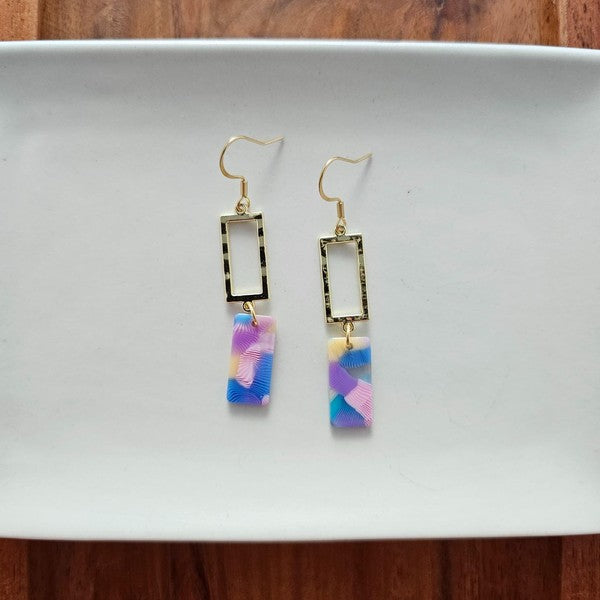 Raya Earrings - Watercolor Spiffy & Splendid