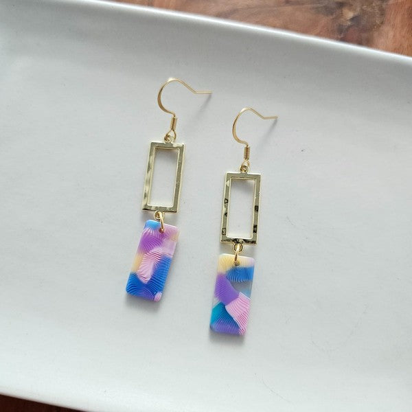 Raya Earrings - Watercolor Spiffy & Splendid