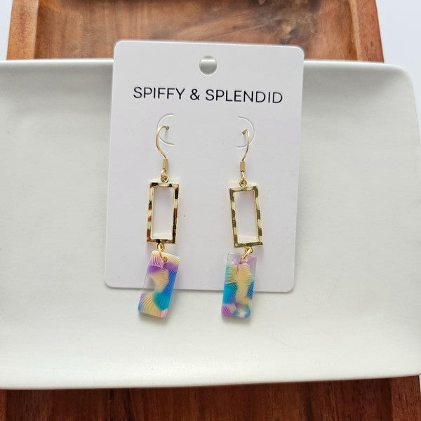 Raya Earrings - Watercolor Spiffy & Splendid