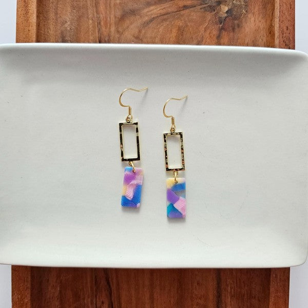 Raya Earrings - Watercolor Spiffy & Splendid