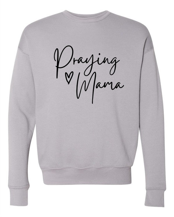 Praying Mama Premium Crewneck Sweatshirt Ocean and 7th