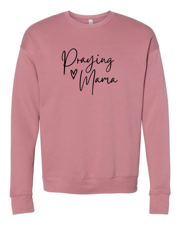 Praying Mama Premium Crewneck Sweatshirt Ocean and 7th