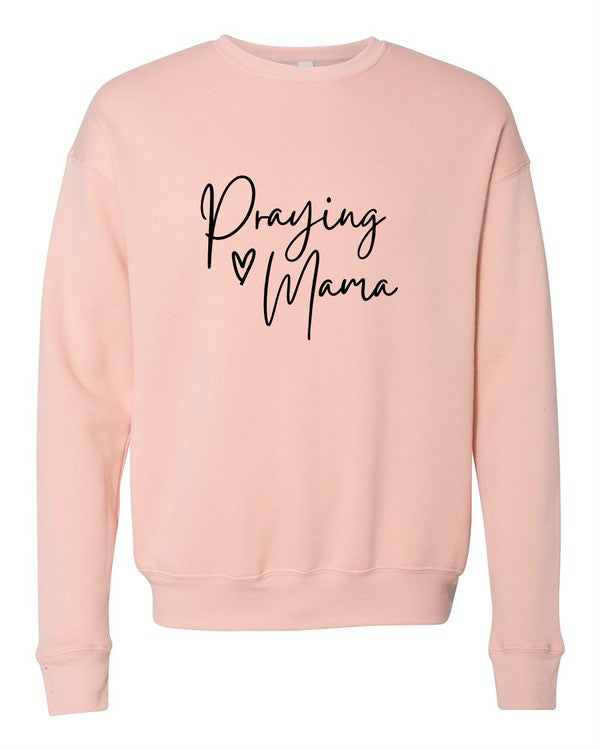 Praying Mama Premium Crewneck Sweatshirt Ocean and 7th